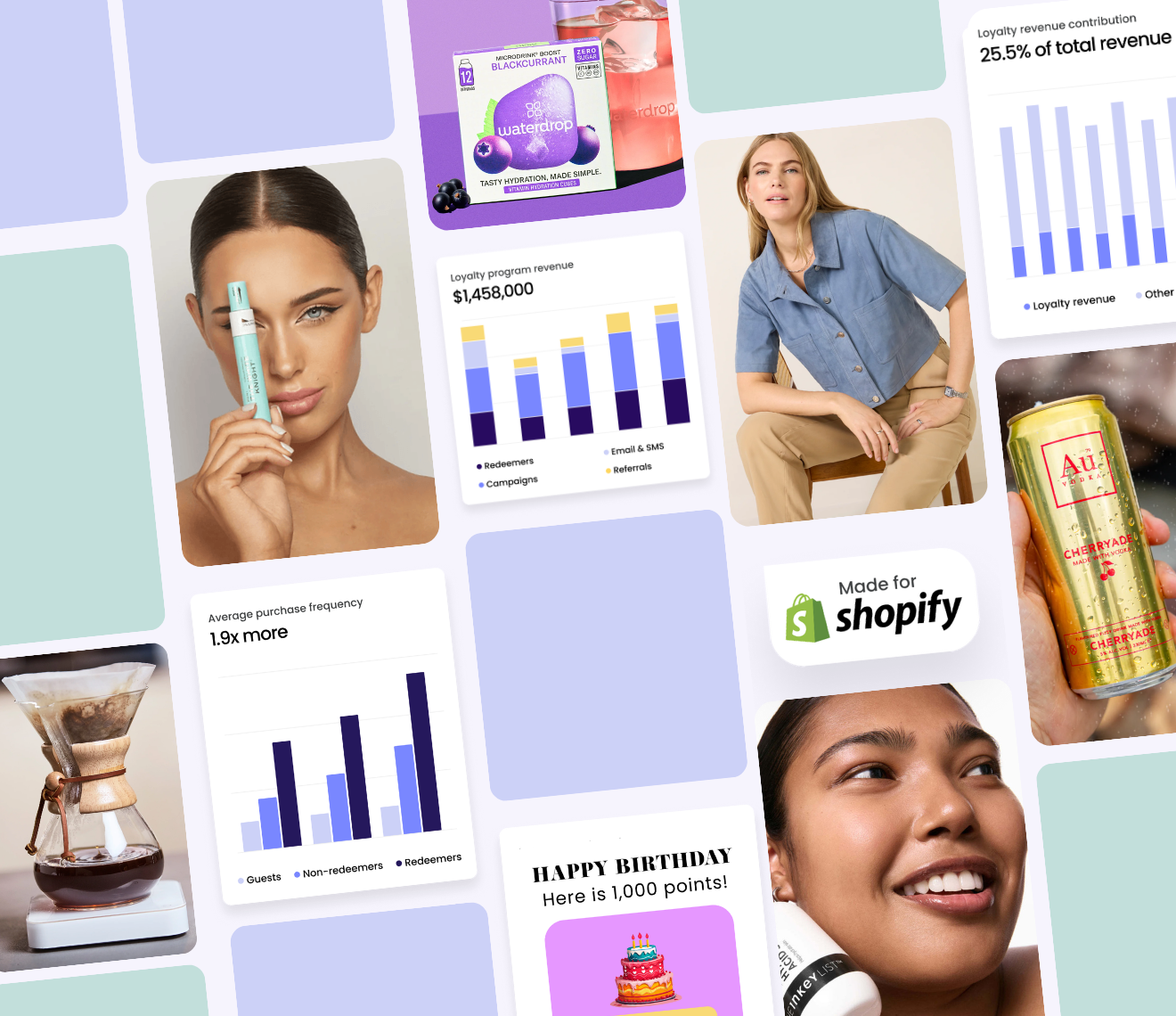 Screenshots and infographics of increased sales metrics