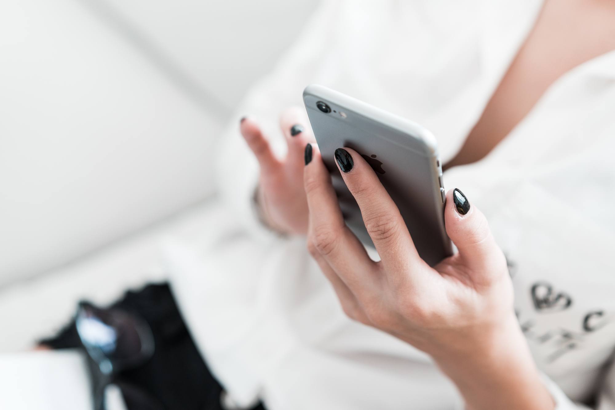 Woman Using Her Smartphone Picjumbo Com