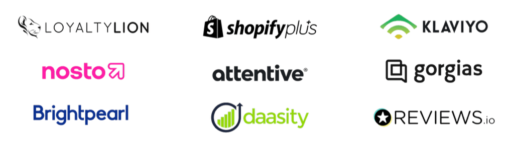 Top ecommerce experts logos that have come together for a BFCM Ask Me Anything.