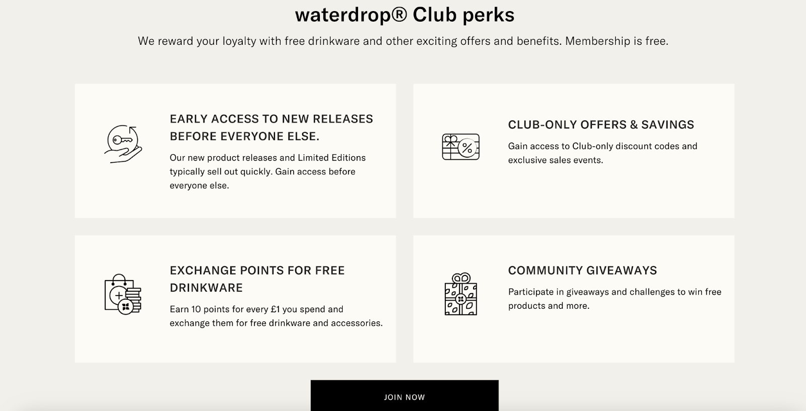 Waterdrop Club perks