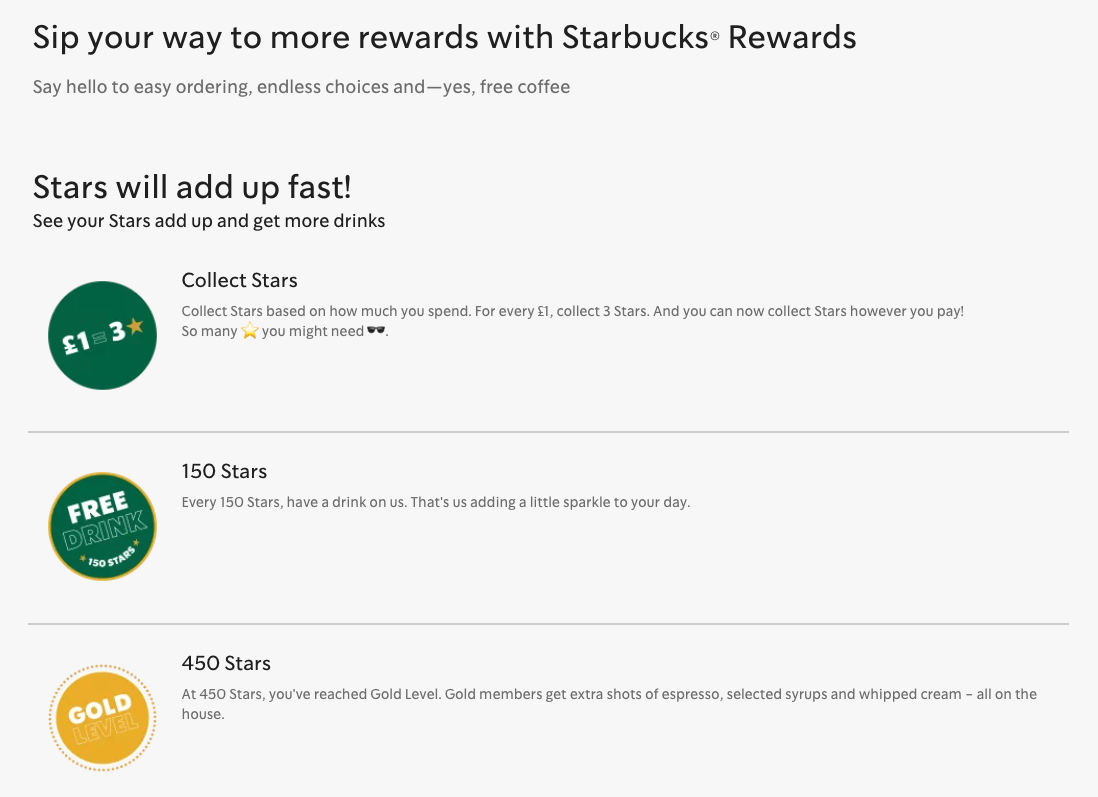 Starbucks rewards
