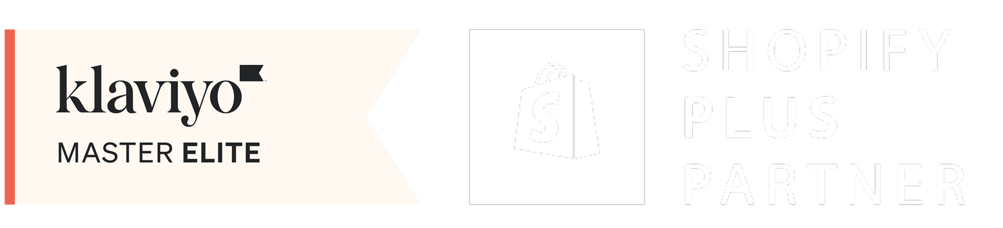 Shopify Klaviyo Partner Badges White