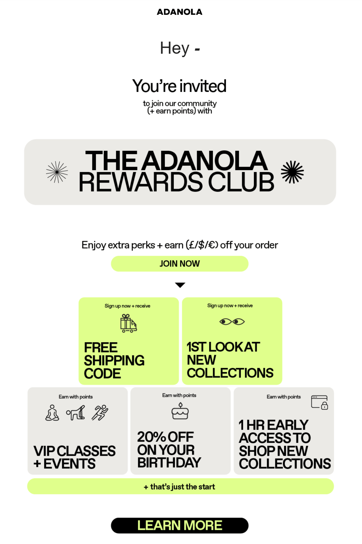 Adanola Invited Email