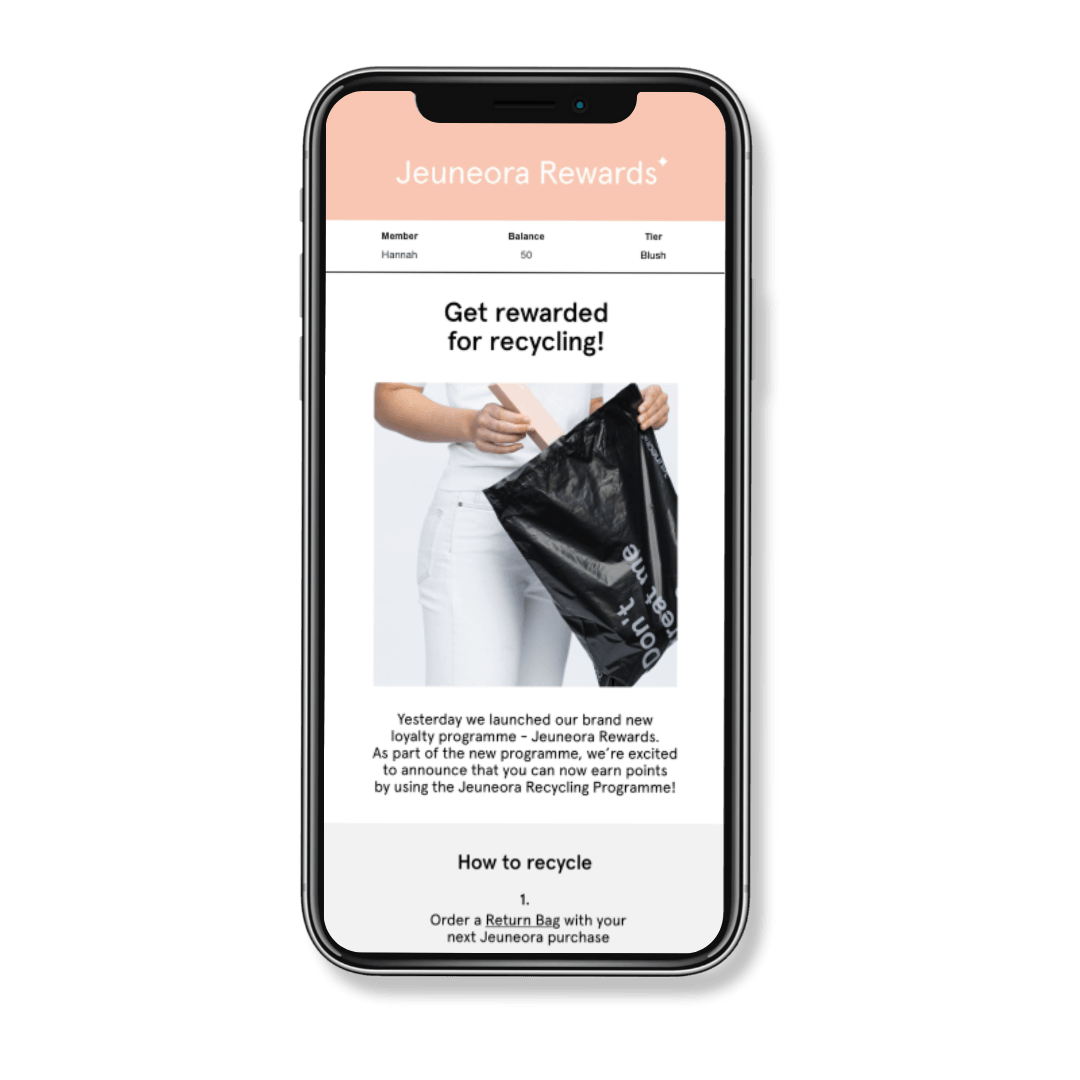 recycling loyalty program from Jeuneora