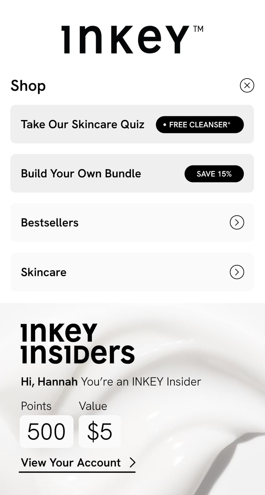 Carousel Inkey List Account
