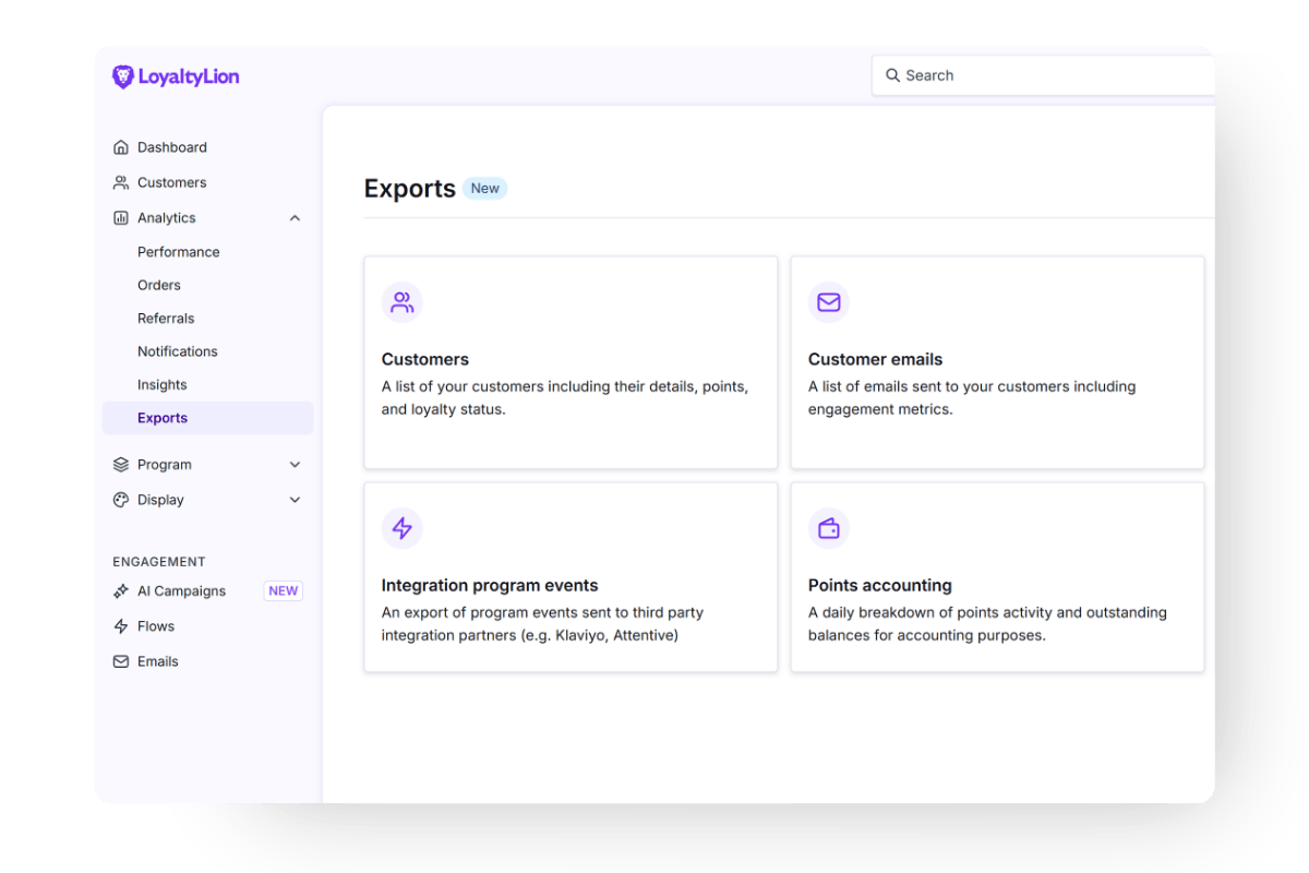 Exports Product Updates